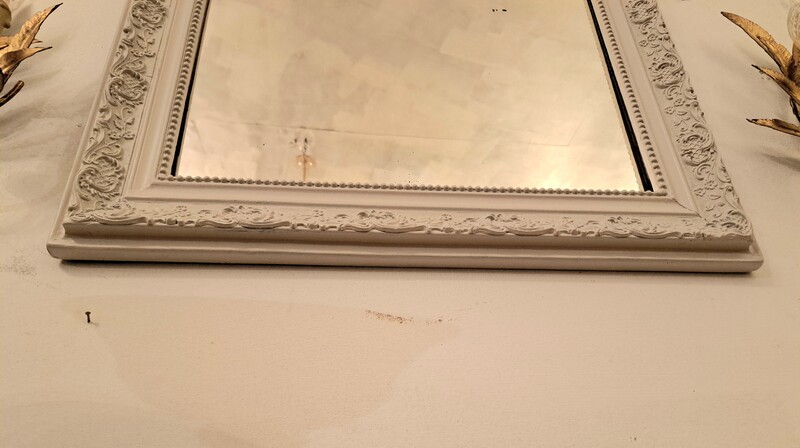 Louis Philippe style mirror in patinated stucco