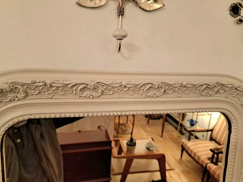 Louis Philippe style mirror in patinated stucco