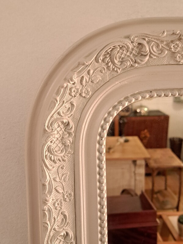 Louis Philippe style mirror in patinated stucco