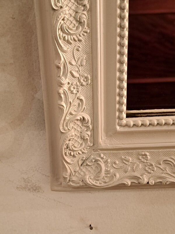 Louis Philippe style mirror in patinated stucco