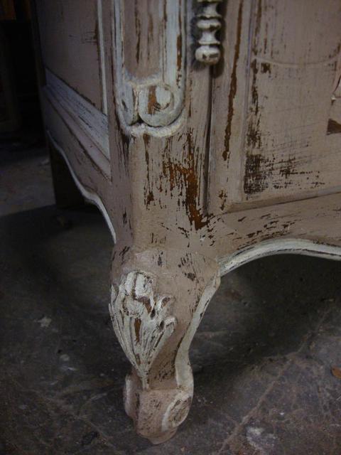 Louis XV style painted oak bookcase