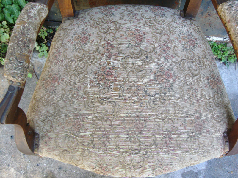 Louis XV style walnut armchair