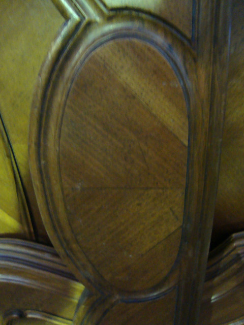 Louis XV style walnut veneer bed