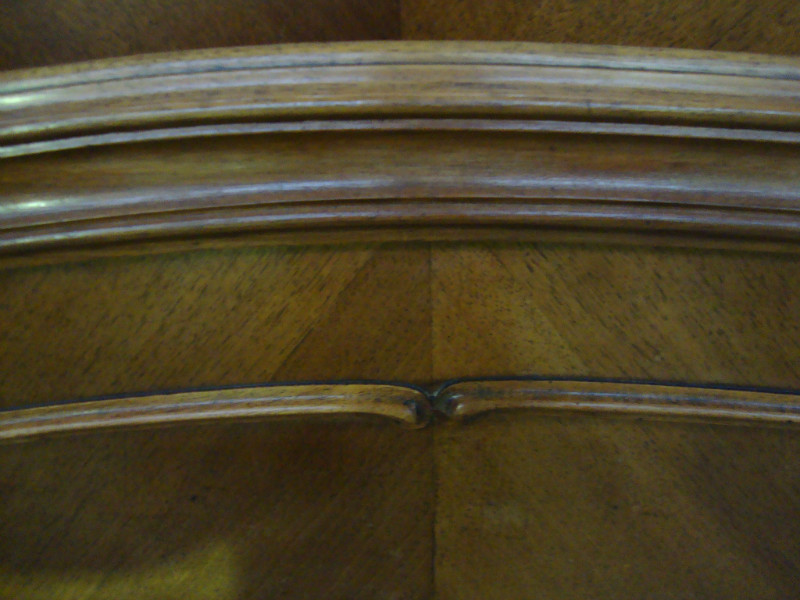Louis XV style walnut veneer bed