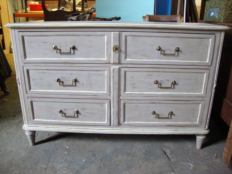 Louis XVI style painted chest
