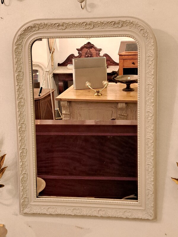 Louis Philippe style mirror in patinated stucco