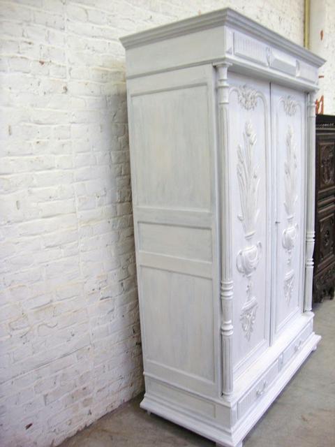 Oak carved armoire