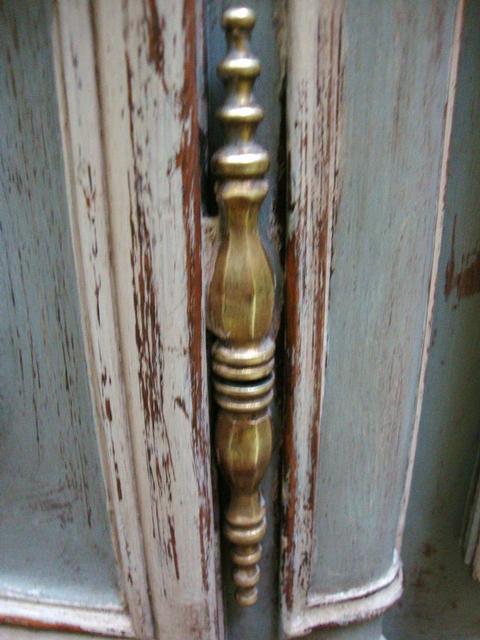 Painted 4 doors Louis XV style oak dresser