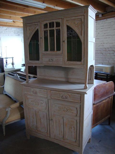 Painted art deco buffet 2 corps 