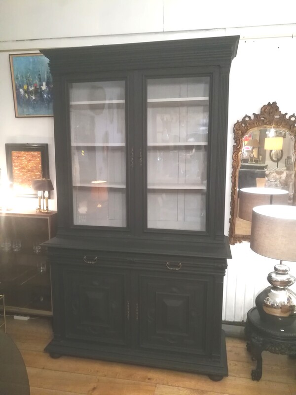 Painted oak bookcase