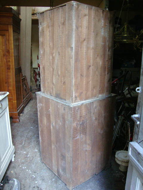 Painted oak corner cabinet