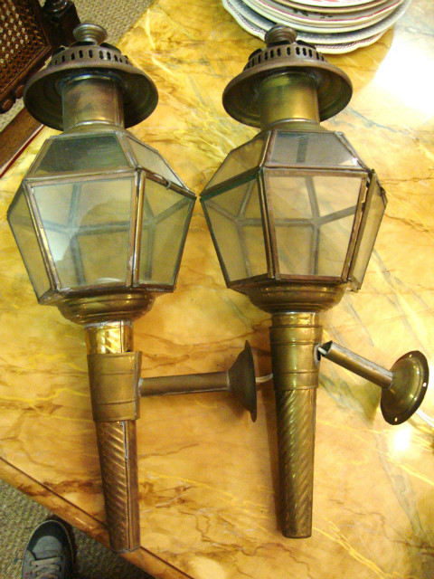 Pair of cooper lanterns