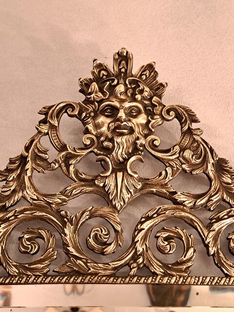 Pair of gilt bronze chiseled mirror sconces