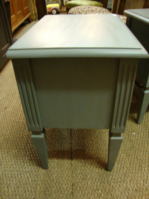 Pair of Louis XVI style painted bedside cabinets