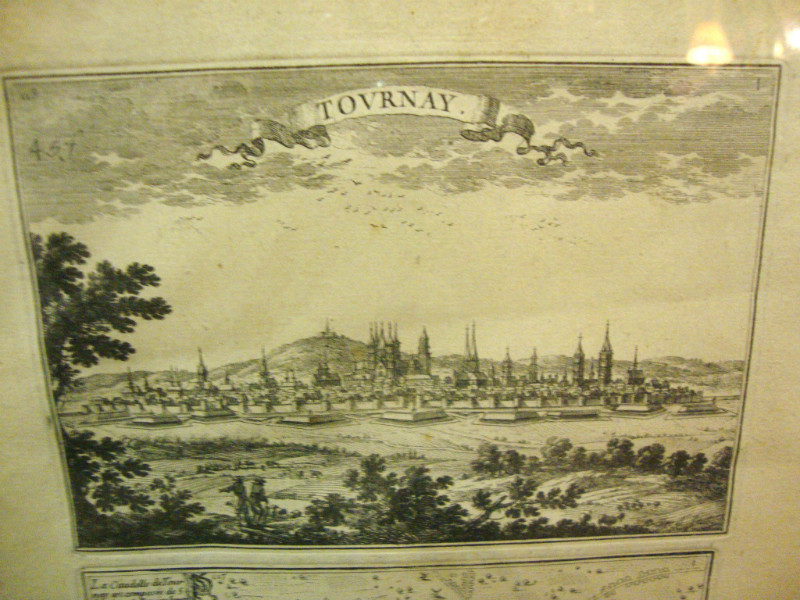 Pair of maps of Tournai and Arras