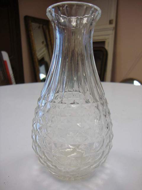Pressed glass vase