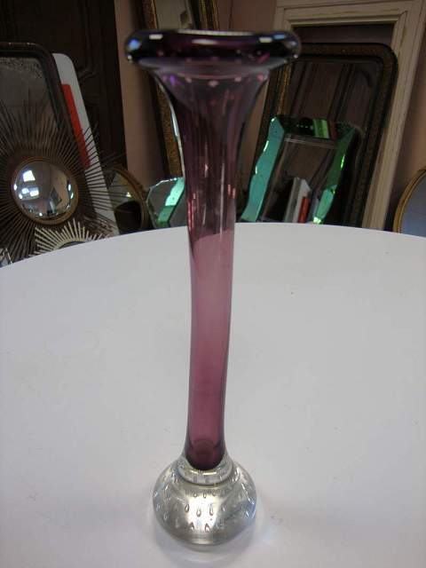 Purple glass vase