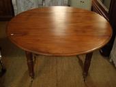 Round folding mahogany table