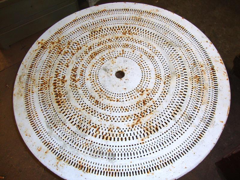 Round iron wrought garden table