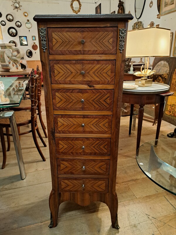 Louis XV style rosewood veneer and bronze chiffonier