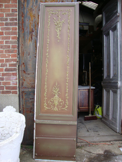 Set of wooden interior wall panels and plaster motifs