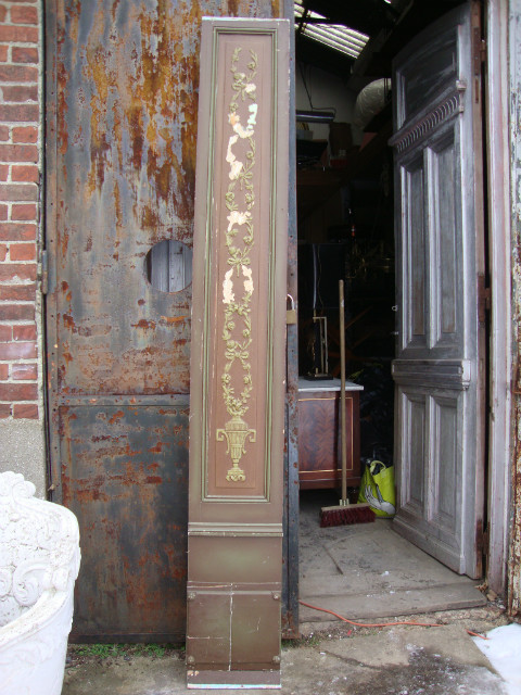 Set of wooden interior wall panels and plaster motifs