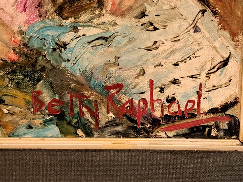 Signed Betty Raphaël, oil on canvas, 