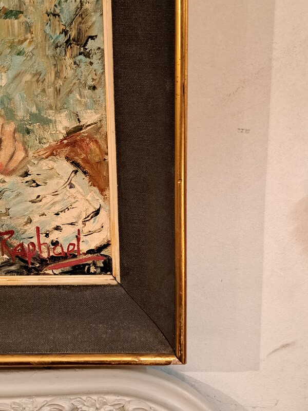 Signed Betty Raphaël, oil on canvas, 