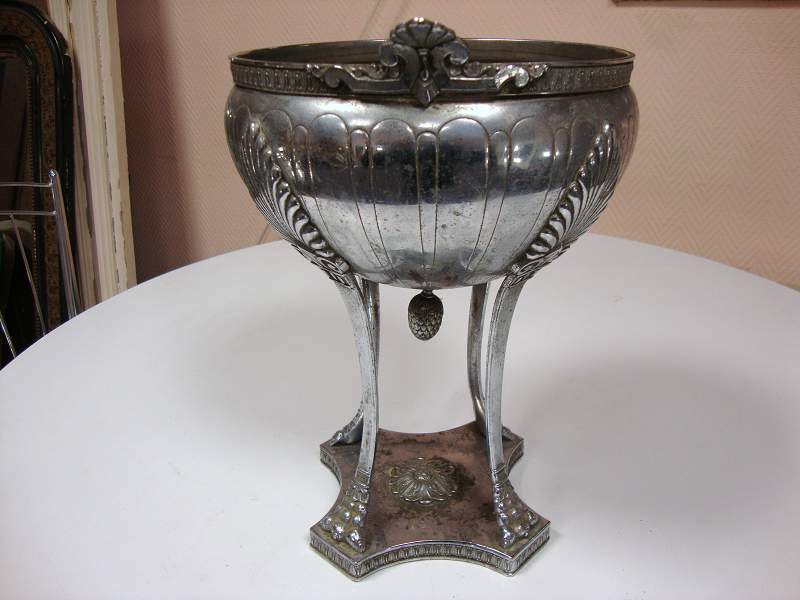 Silver plated fruit bowl Empire style