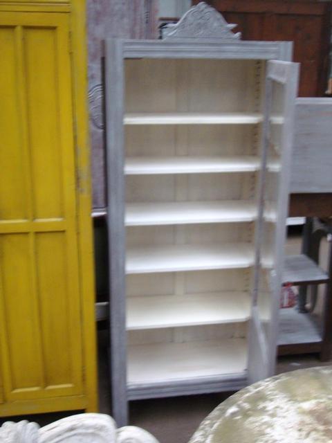 Small art deco painted display cabinet