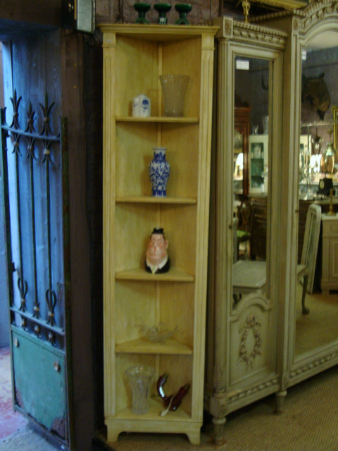 Small high painted corner shelves