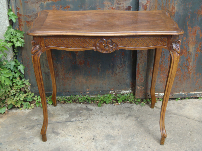 Small Louis XV style walnut table