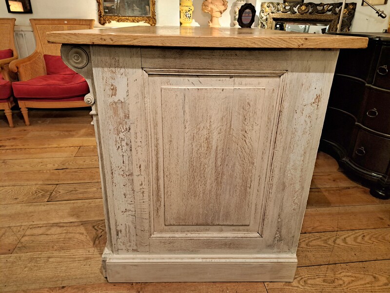 Solid oak painted counter 