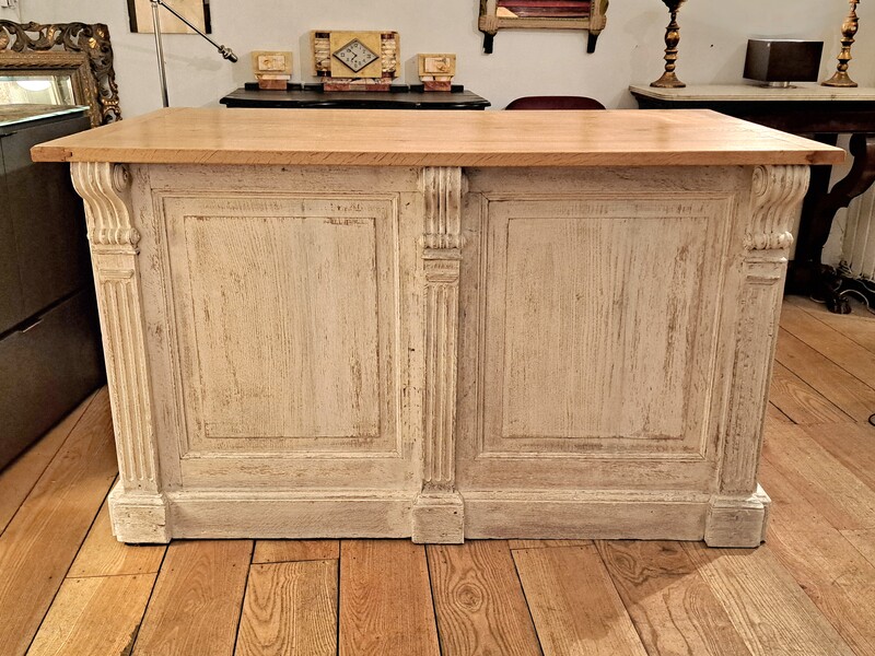Solid oak painted counter 