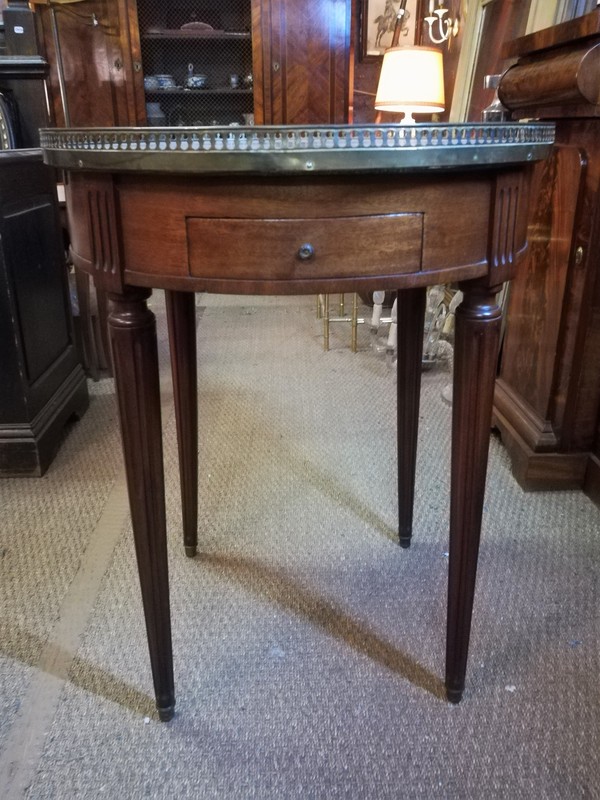 Louis XVI style mahogany and marble top 