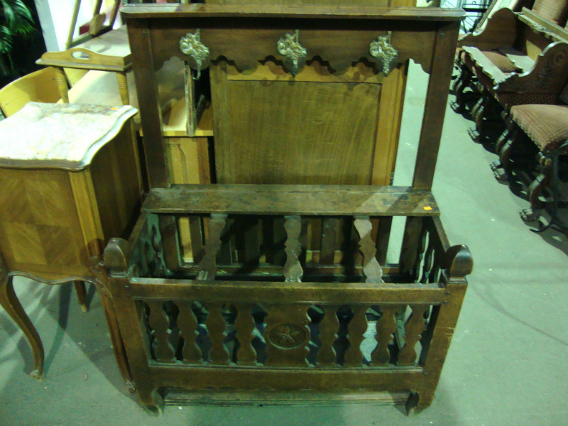 Umbrellas and coats oak hall stand