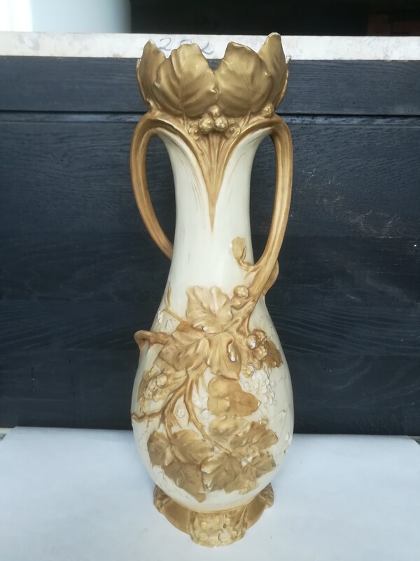 Royal Dux art nouveau porcelain vase