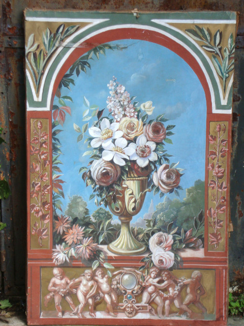 Water color paint on paper and on panel