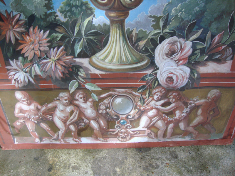 Water color paint on paper and on panel