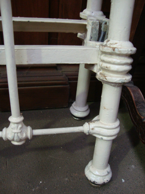 White iron wrought bed